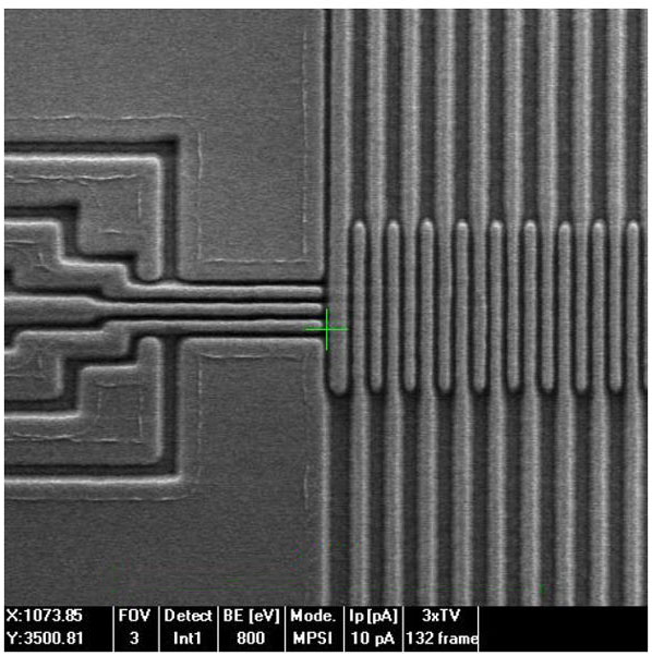Nanostrukturierung für Silizium-Qubits aus dem 300-mm-CMOS-Reinraum des Fraunhofer IPMS. 