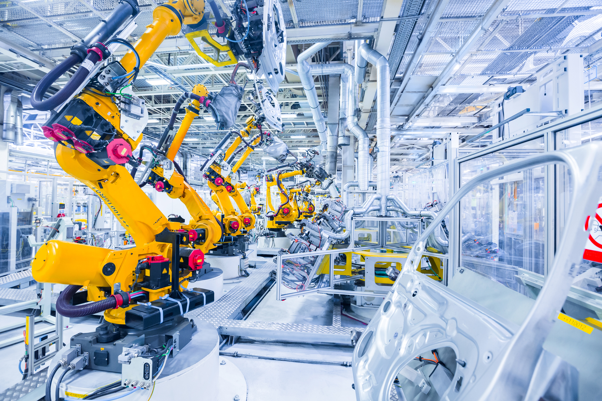 robots in a car plant
